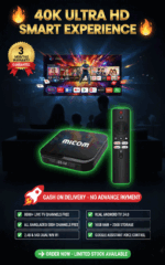 MICOM 40K Ultra HD Smart Android TV Box – 8000+ Live Channel Free | 3 Months Warranty | 16GB+256GB | Dual WiFi - Image 2